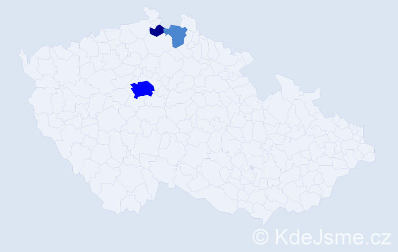 Příjmení: 'Čangel', počet výskytů 11 v celé ČR