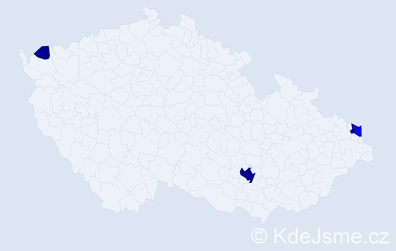 Příjmení: 'Haburčáková', počet výskytů 7 v celé ČR