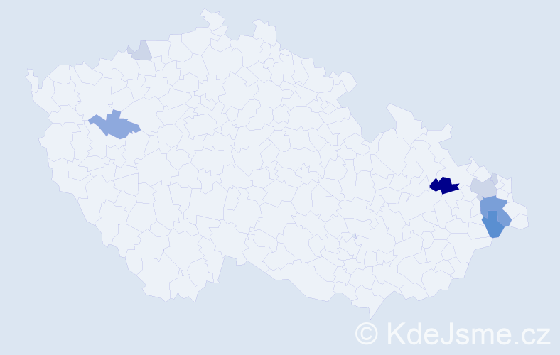 Příjmení: 'Bielá', počet výskytů 29 v celé ČR
