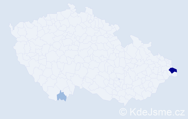 Příjmení: 'Loboziak', počet výskytů 5 v celé ČR