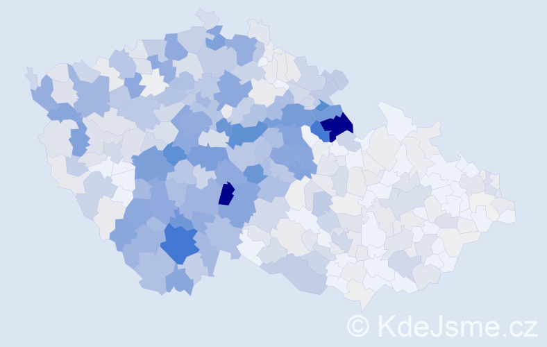 Příjmení: 'Hovorková', počet výskytů 2188 v celé ČR