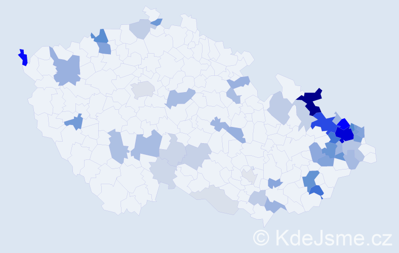 Příjmení: 'Musialová', počet výskytů 200 v celé ČR