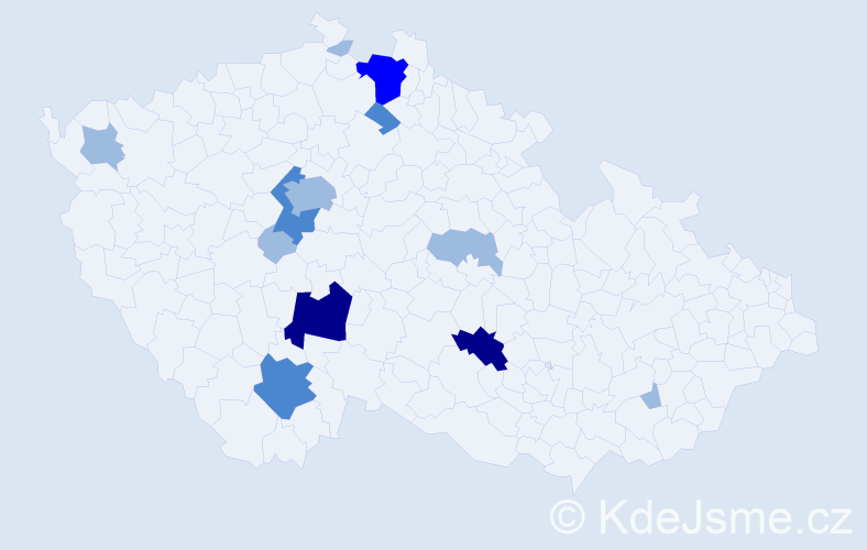 Příjmení: 'Novotová', počet výskytů 23 v celé ČR