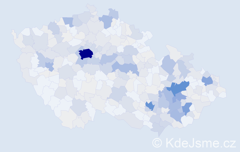 Příjmení: 'Vojáčková', počet výskytů 1521 v celé ČR