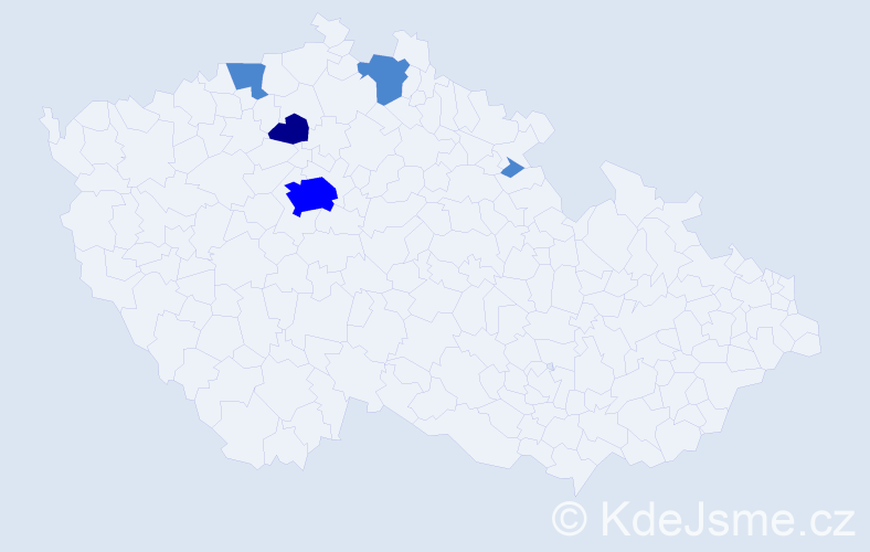 Příjmení: 'Gieci', počet výskytů 8 v celé ČR