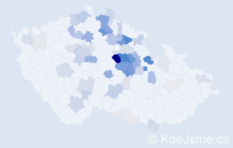 Příjmení: 'Hrušová', počet výskytů 205 v celé ČR
