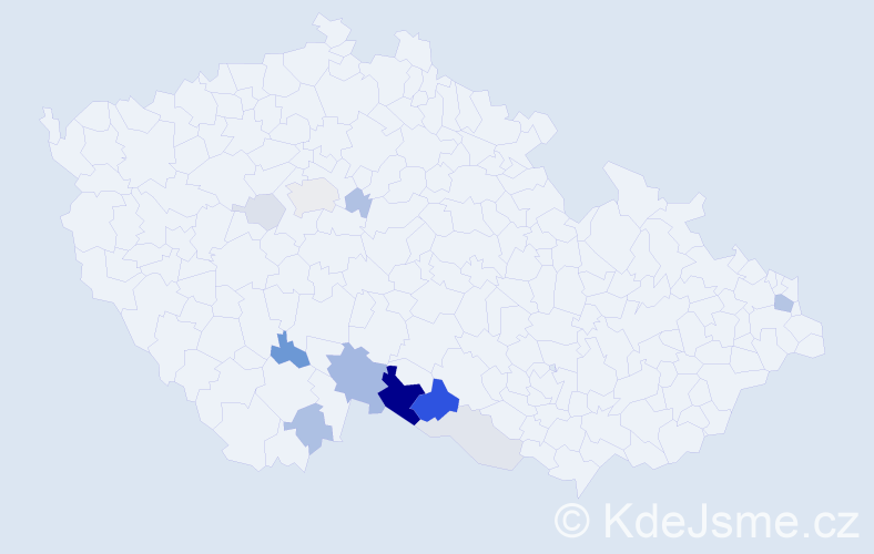 Příjmení: 'Kelblerová', počet výskytů 31 v celé ČR