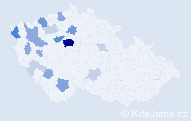 Příjmení: 'Pomajzlová', počet výskytů 52 v celé ČR