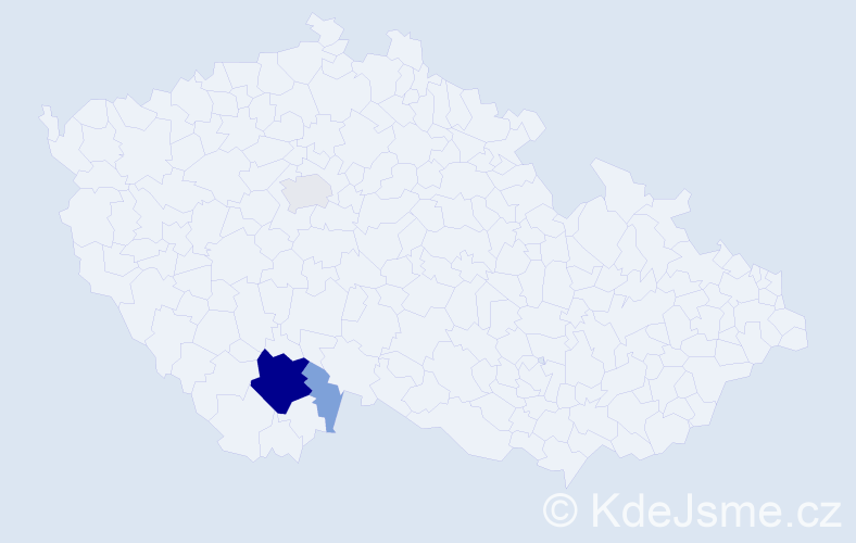 Příjmení: 'Fiktusová', počet výskytů 19 v celé ČR