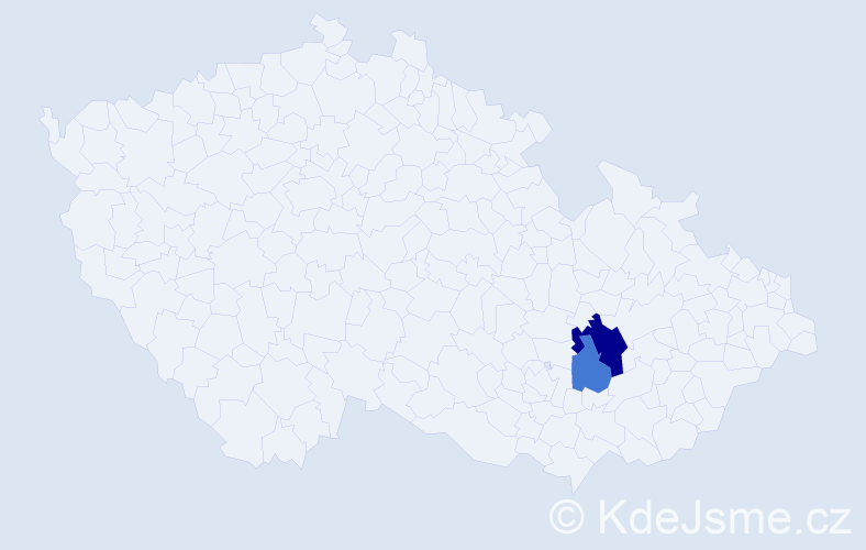 Příjmení: 'Bőserlová', počet výskytů 4 v celé ČR