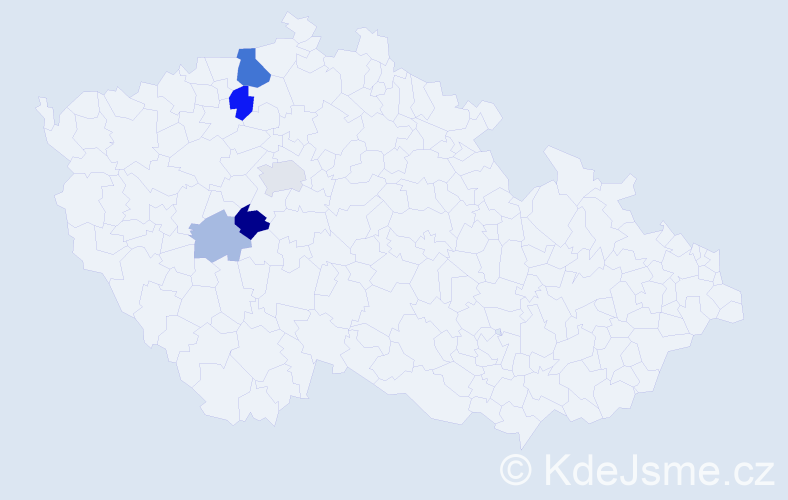 Příjmení: 'Bubínek', počet výskytů 12 v celé ČR
