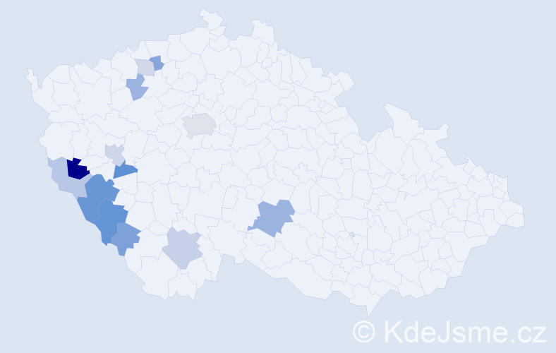 Příjmení: 'Kolrosová', počet výskytů 27 v celé ČR