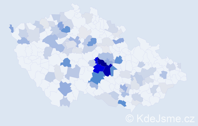 Příjmení: 'Holcman', počet výskytů 265 v celé ČR