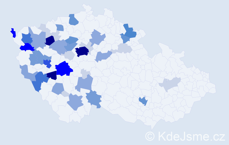 Příjmení: 'Troch', počet výskytů 163 v celé ČR