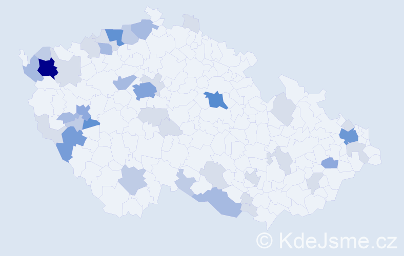 Příjmení: 'Brandlová', počet výskytů 117 v celé ČR
