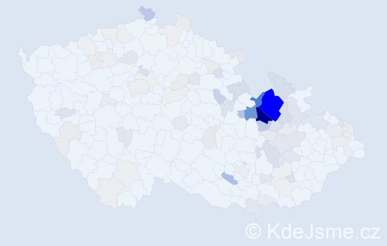 Příjmení: 'Krobot', počet výskytů 375 v celé ČR