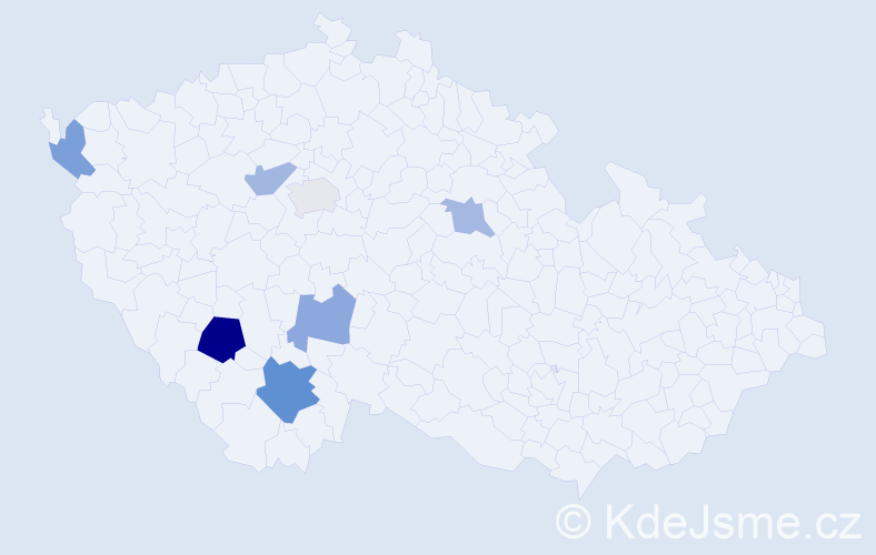 Příjmení: 'Breit', počet výskytů 11 v celé ČR