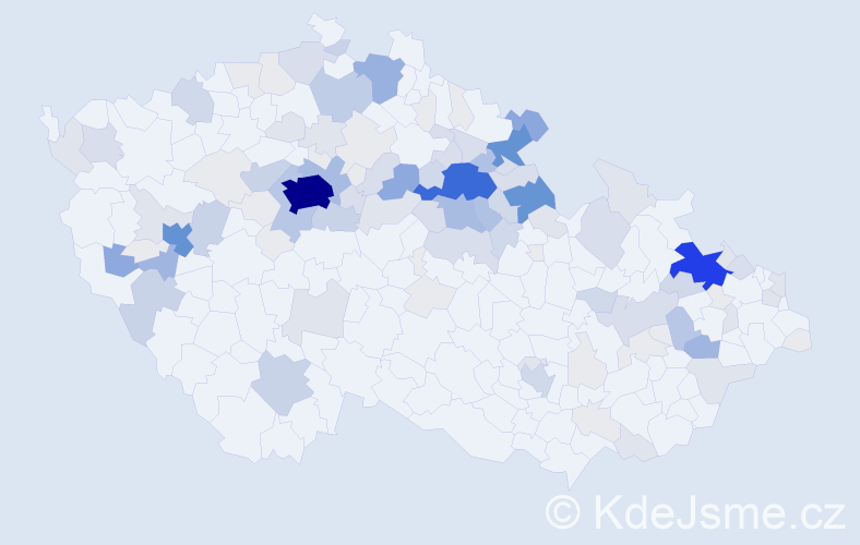 Příjmení: 'Bek', počet výskytů 480 v celé ČR