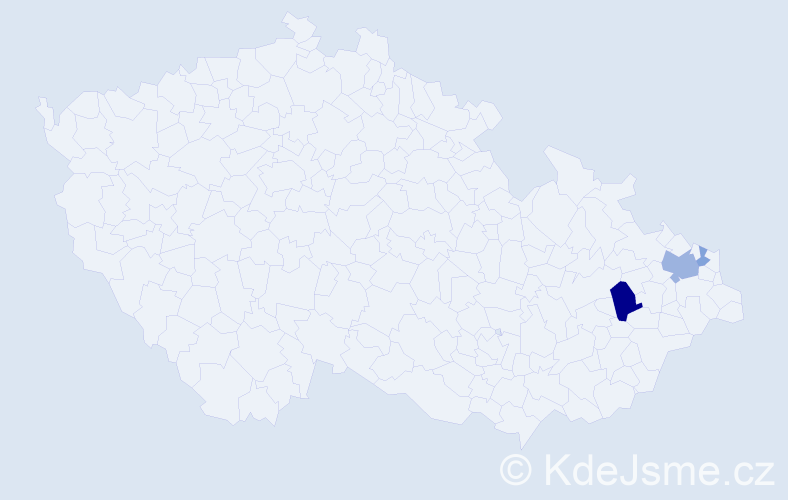 Příjmení: 'Kuzniarský', počet výskytů 7 v celé ČR