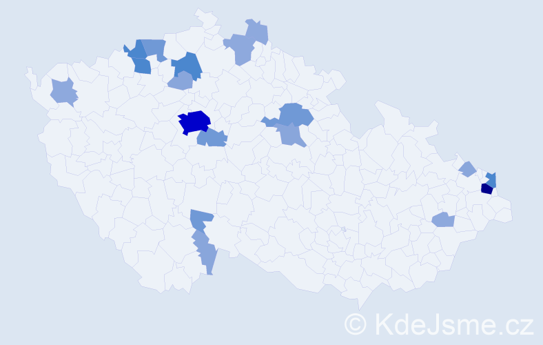 Příjmení: 'Stefan', počet výskytů 57 v celé ČR