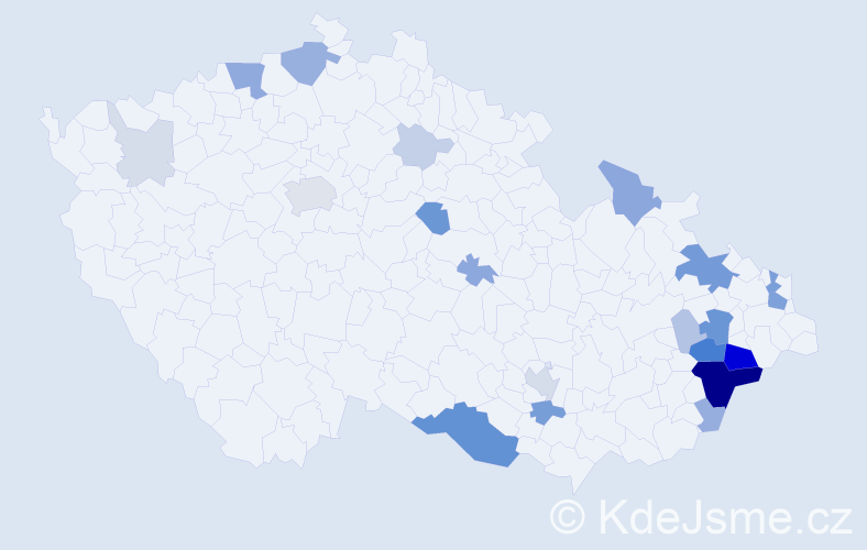 Příjmení: 'Matyščáková', počet výskytů 79 v celé ČR