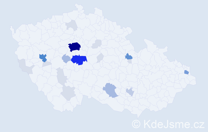Příjmení: 'Khek', počet výskytů 74 v celé ČR