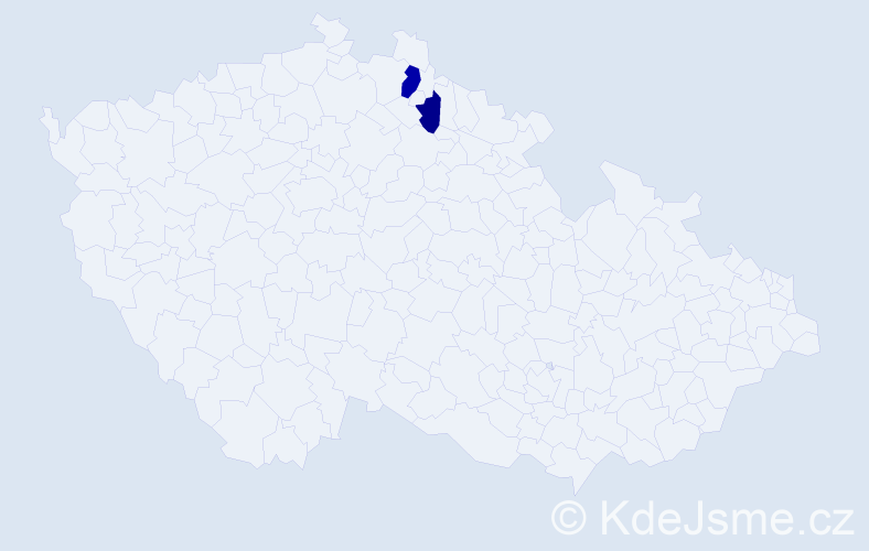 Příjmení: 'Austlová', počet výskytů 3 v celé ČR