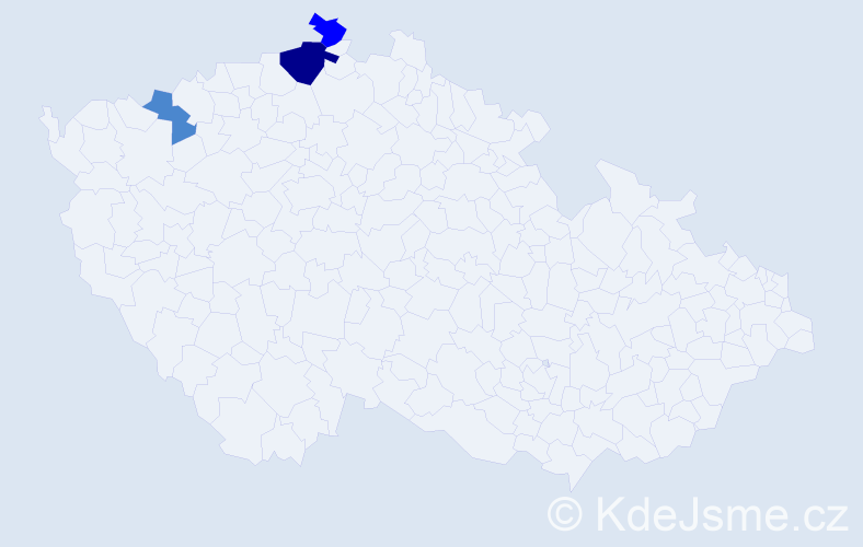 Příjmení: 'Zibner', počet výskytů 6 v celé ČR