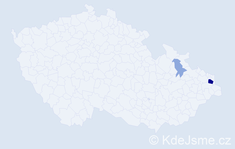 Příjmení: 'Sajkó', počet výskytů 6 v celé ČR