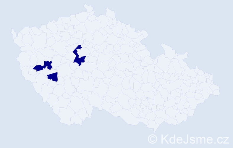 Příjmení: 'Miedl', počet výskytů 4 v celé ČR