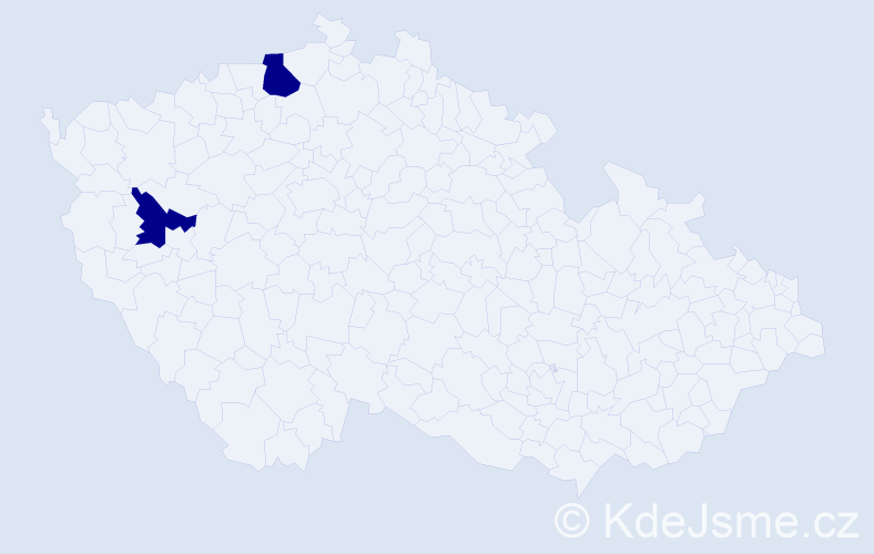 Příjmení: 'Hikisch', počet výskytů 6 v celé ČR