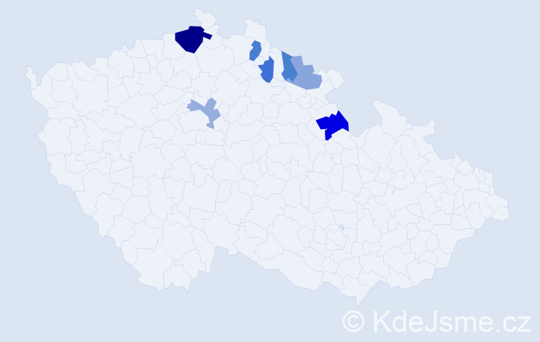 Příjmení: 'Kolorenč', počet výskytů 13 v celé ČR