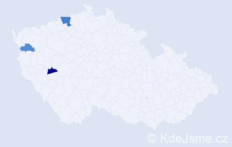 Příjmení: 'Krupna', počet výskytů 6 v celé ČR