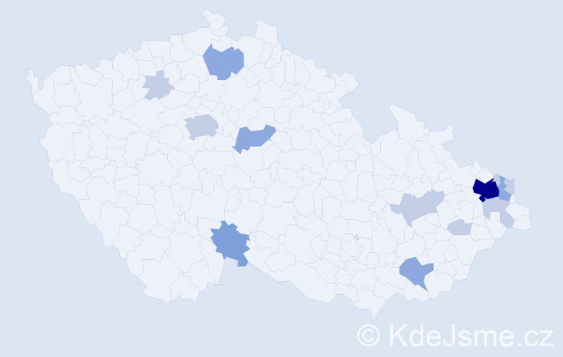 Příjmení: 'Bugaj', počet výskytů 31 v celé ČR