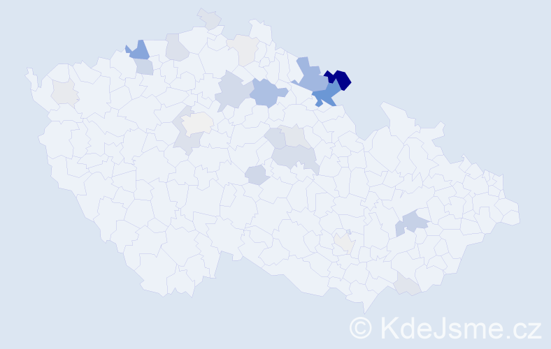 Příjmení: 'Jenka', počet výskytů 82 v celé ČR