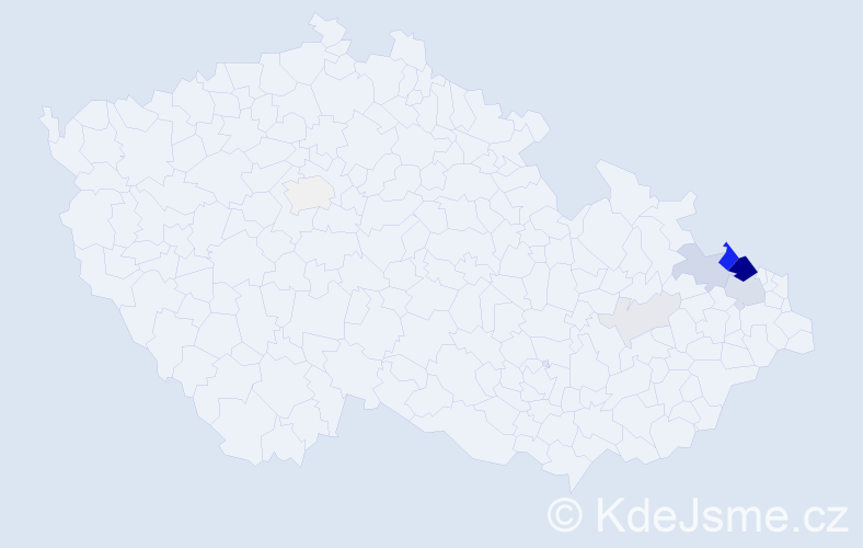 Příjmení: 'Dombková', počet výskytů 55 v celé ČR