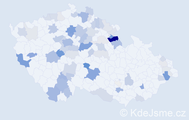 Příjmení: 'Skočdopolová', počet výskytů 179 v celé ČR