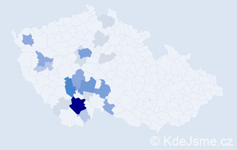 Příjmení: 'Kyrian', počet výskytů 71 v celé ČR