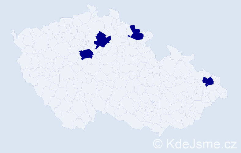 Příjmení: 'Stachowiak', počet výskytů 4 v celé ČR