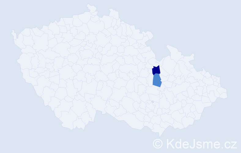 Příjmení: 'Perchlik', počet výskytů 7 v celé ČR