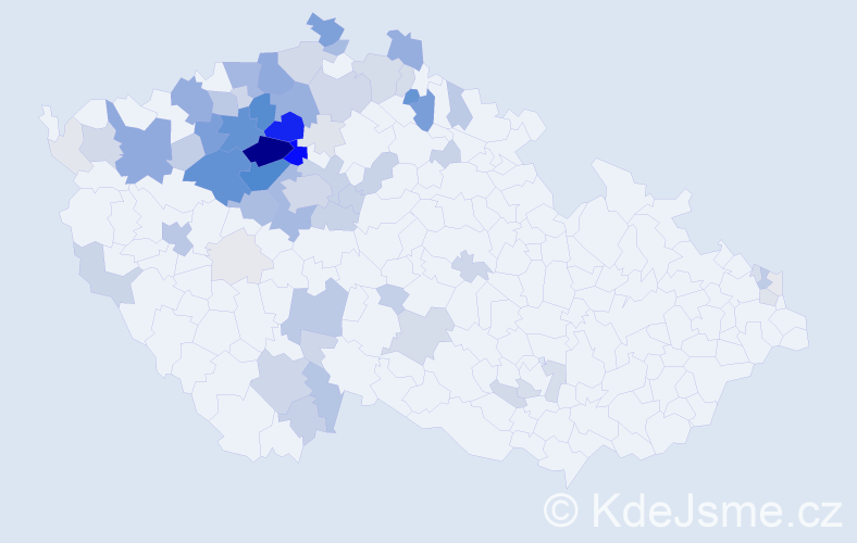 Příjmení: 'Zázvorková', počet výskytů 309 v celé ČR