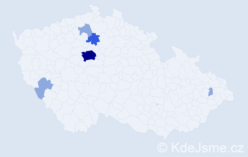 Příjmení: 'Robochová', počet výskytů 11 v celé ČR