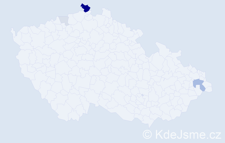 Příjmení: 'Haseová', počet výskytů 12 v celé ČR