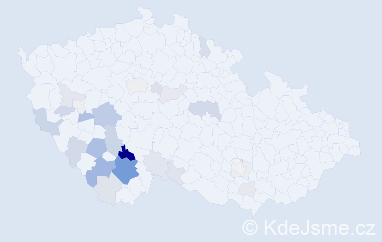 Příjmení: 'Plojhar', počet výskytů 130 v celé ČR