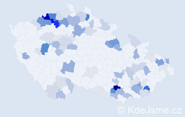 Příjmení: 'Gärtner', počet výskytů 241 v celé ČR