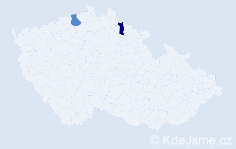 Příjmení: 'Kalafútová', počet výskytů 3 v celé ČR