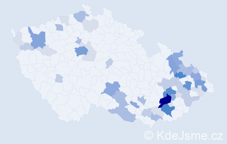 Příjmení: 'Buksová', počet výskytů 158 v celé ČR