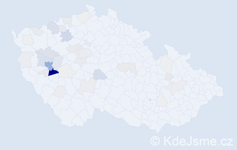 Příjmení: 'Kotora', počet výskytů 145 v celé ČR