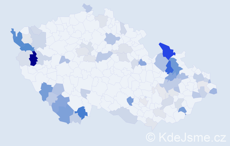 Příjmení: 'Filipčíková', počet výskytů 182 v celé ČR