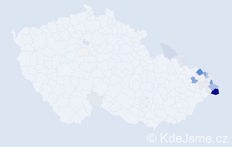 Příjmení: 'Placzek', počet výskytů 67 v celé ČR